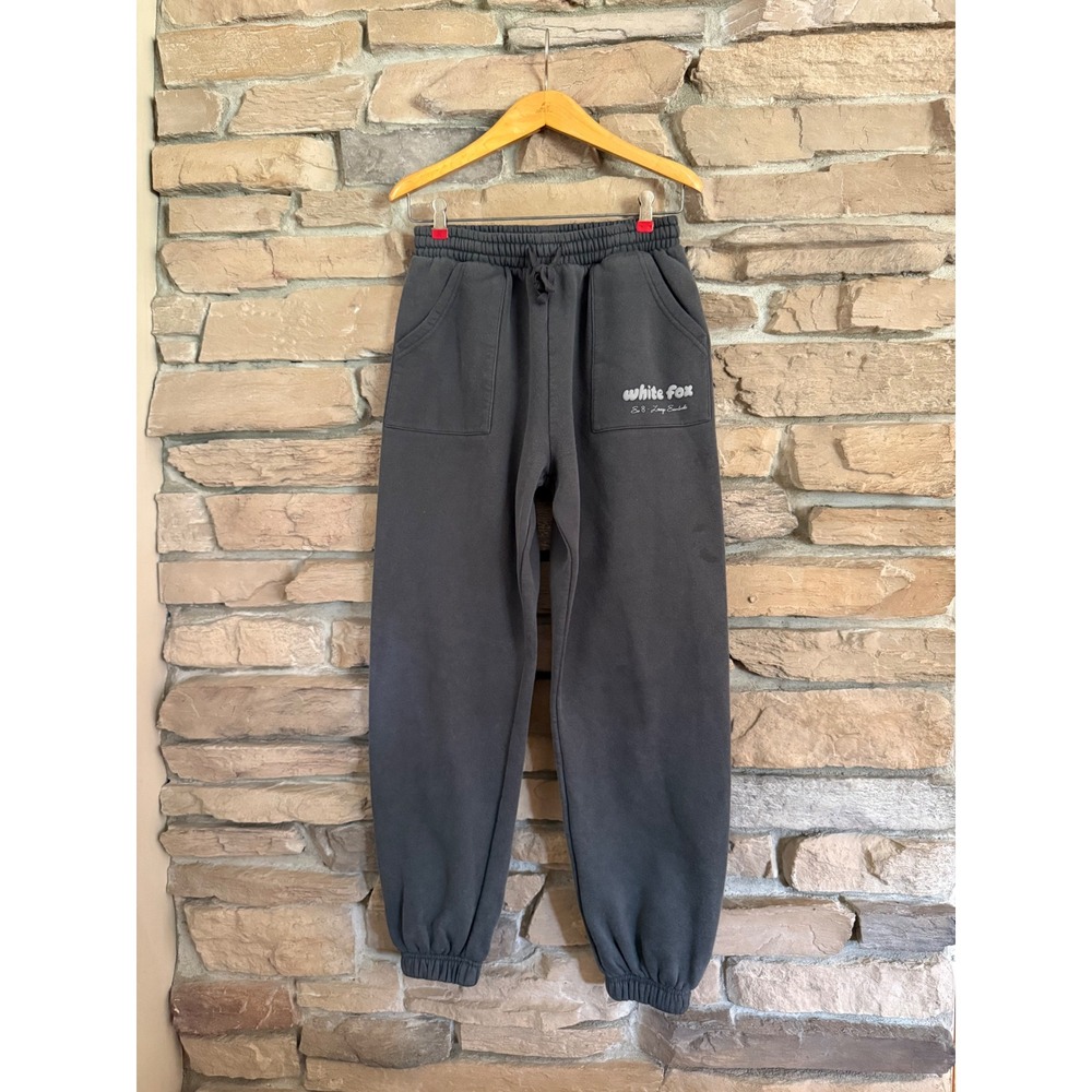 White Fox Era 8 Lounge Essentials Sweatpants Charcoal Grey Joggers Medium